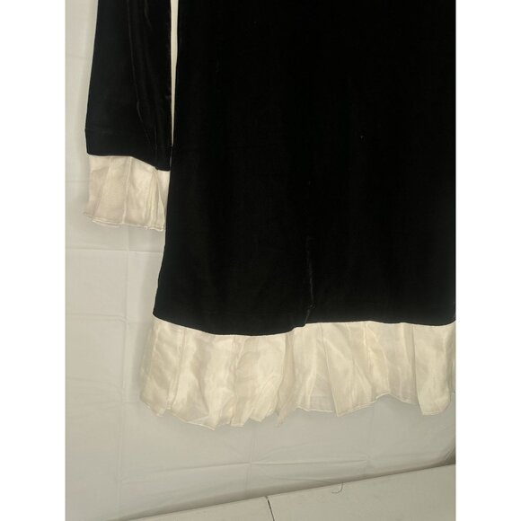 MONNALISA Black Velvet Long Sleeve PARTY DRESS Size Women’s Medium ITALY $382 - Picture 4 of 12